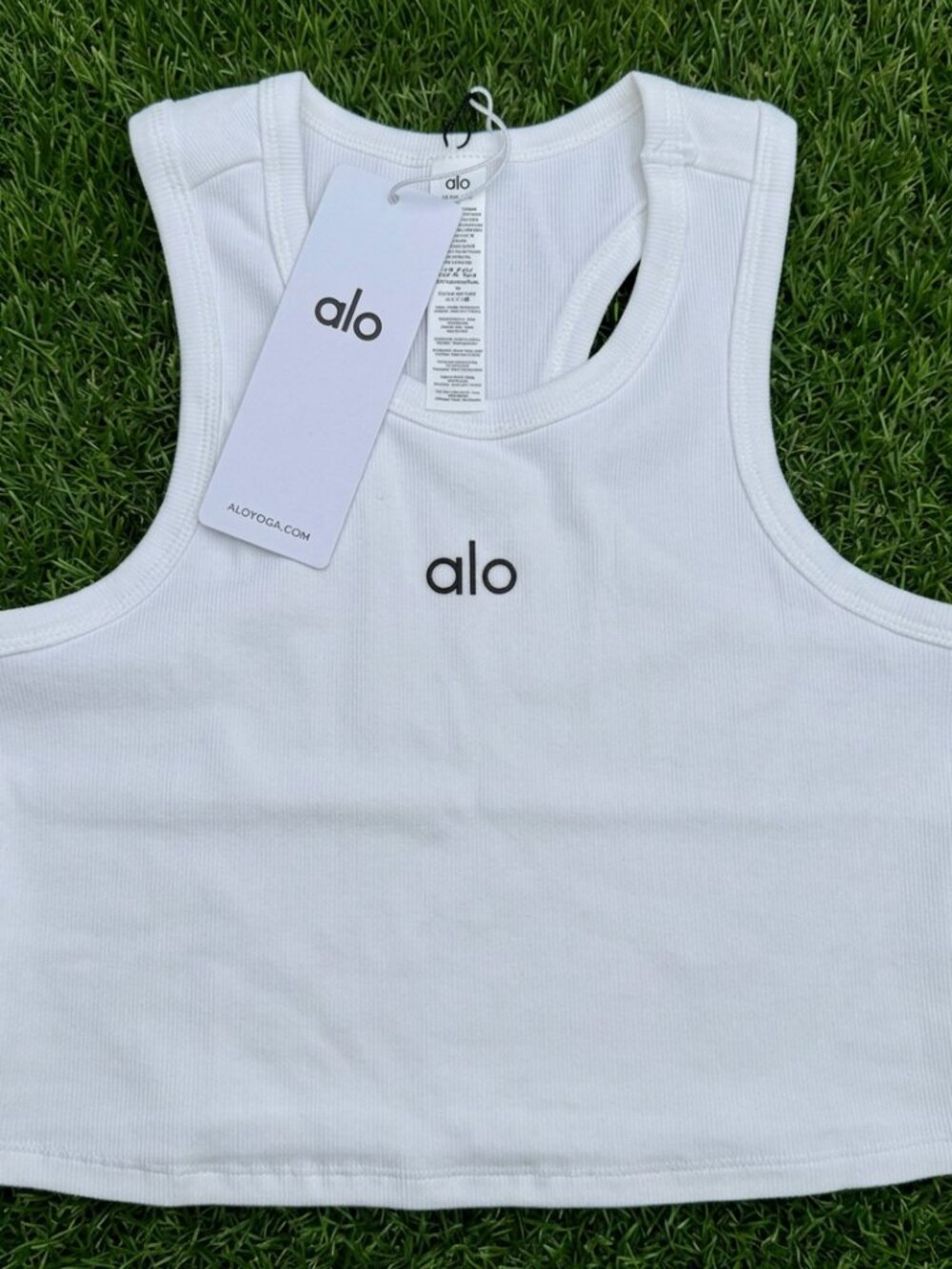Alo Yoga White Tank Top - New NWT Athleisure Workout Top